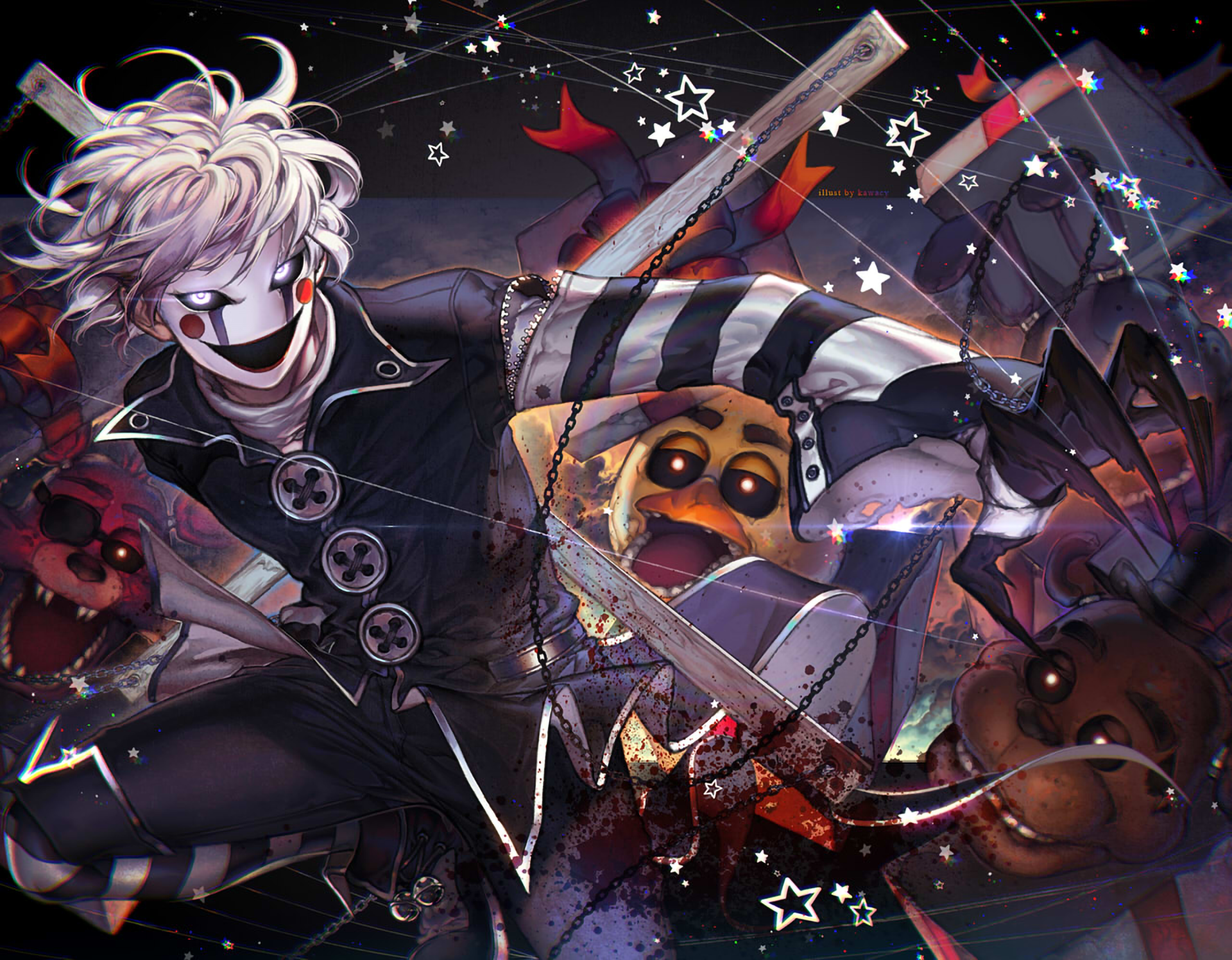 Video Game Five Nights At Freddy's 2 HD Wallpaper by 河CY