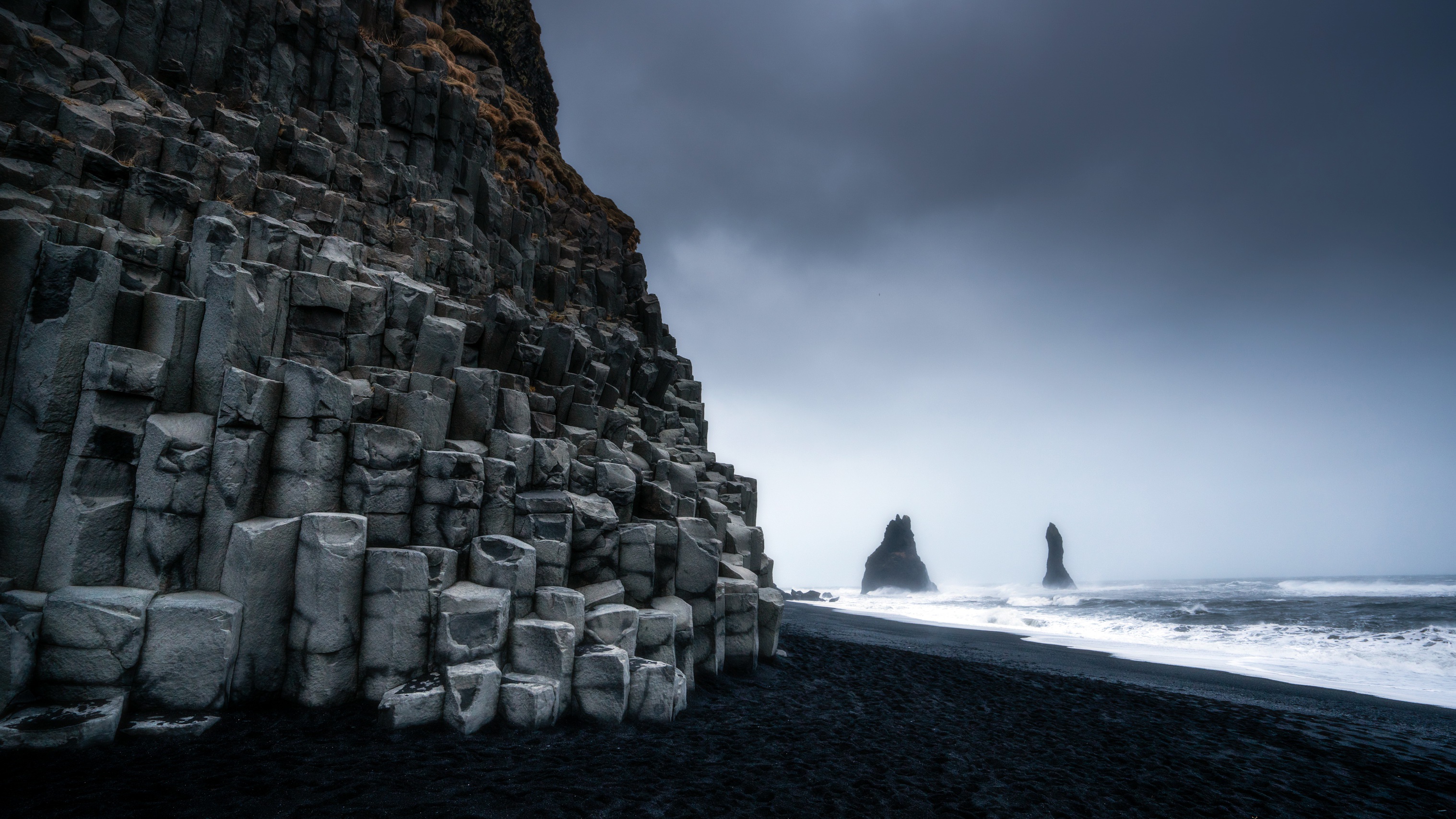 Download Horizon Ocean Iceland Shore Sea Nature Coastline HD Wallpaper