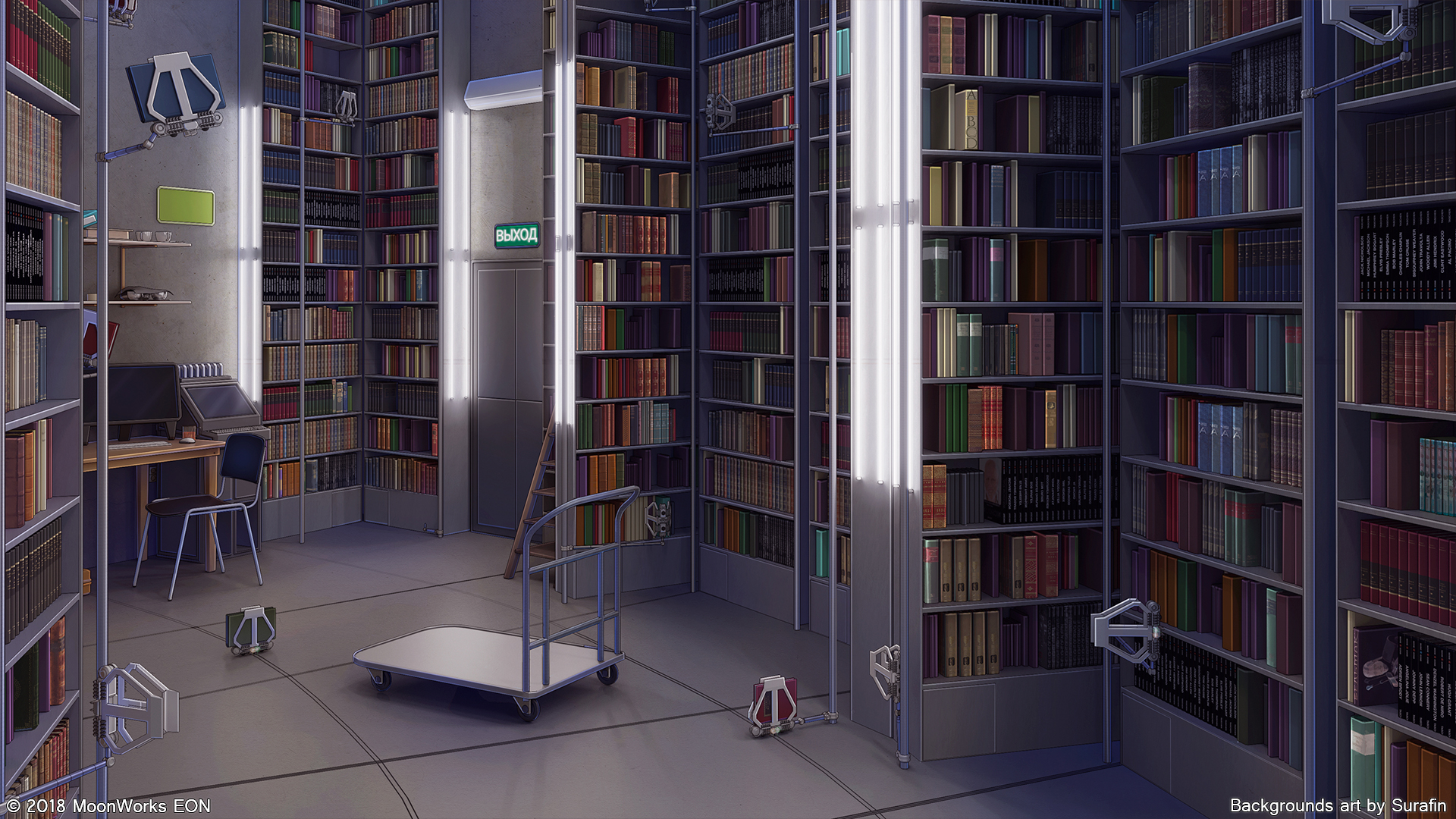 Anime Library HD Wallpaper by Surafin