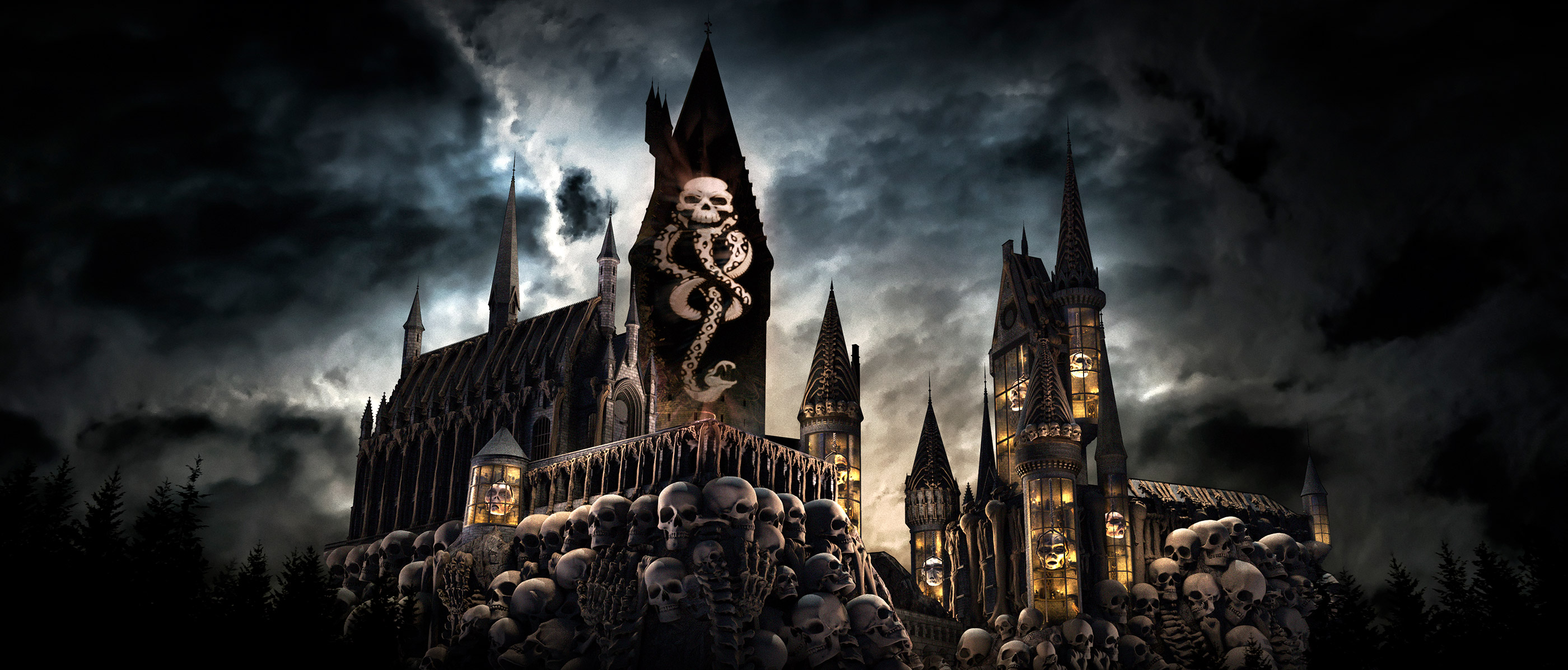 Download Skull Hogwarts Castle Movie Harry Potter Hd Wallpaper