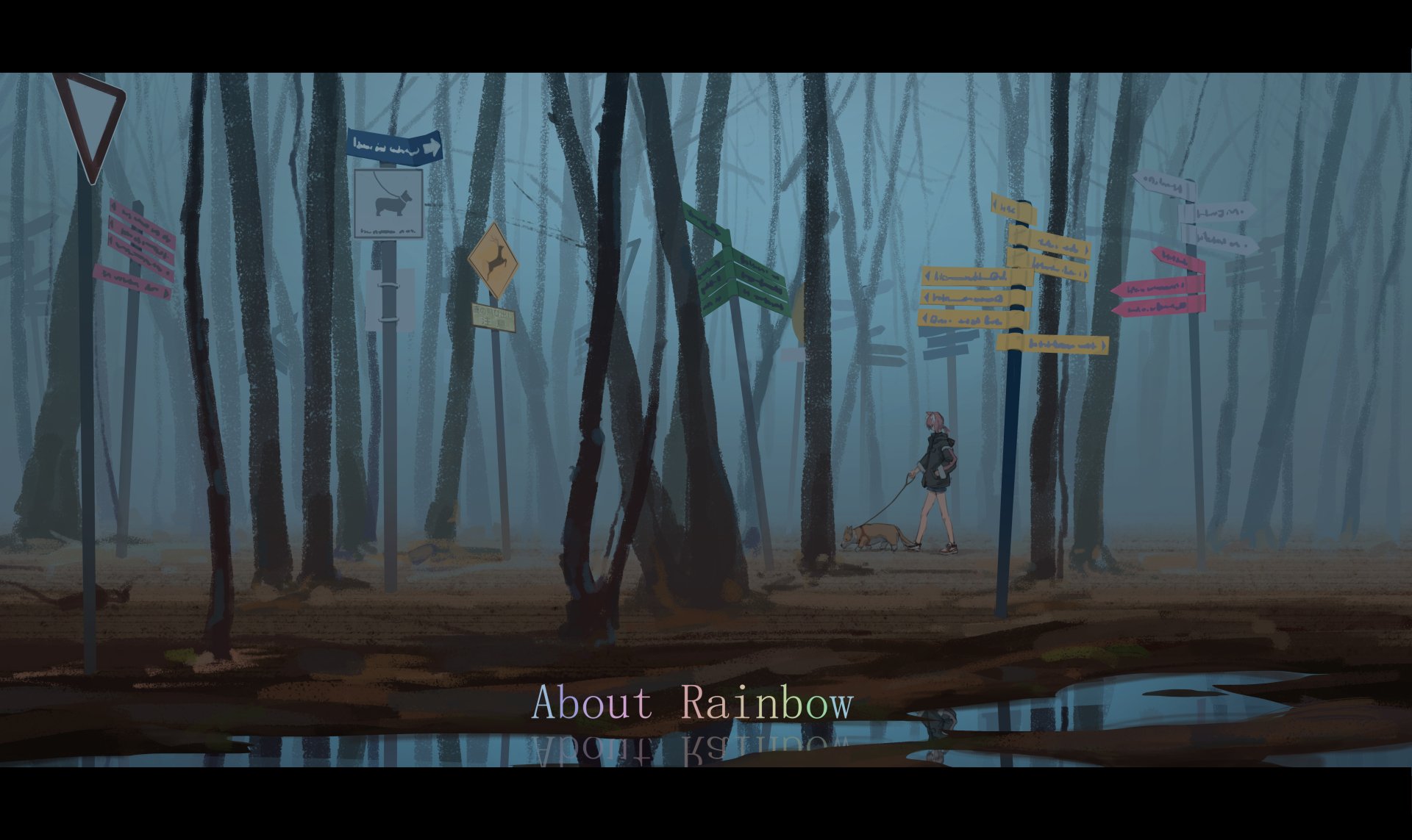 Download Sign Dog Anime Forest Anime Forest 4k Ultra HD Wallpaper by 皂皂Rua