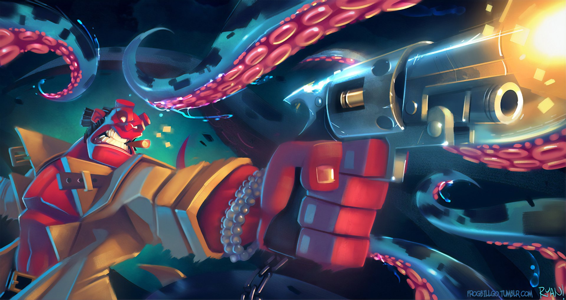 Download Dark Horse Comics Comic Hellboy HD Wallpaper by Ryan Hall