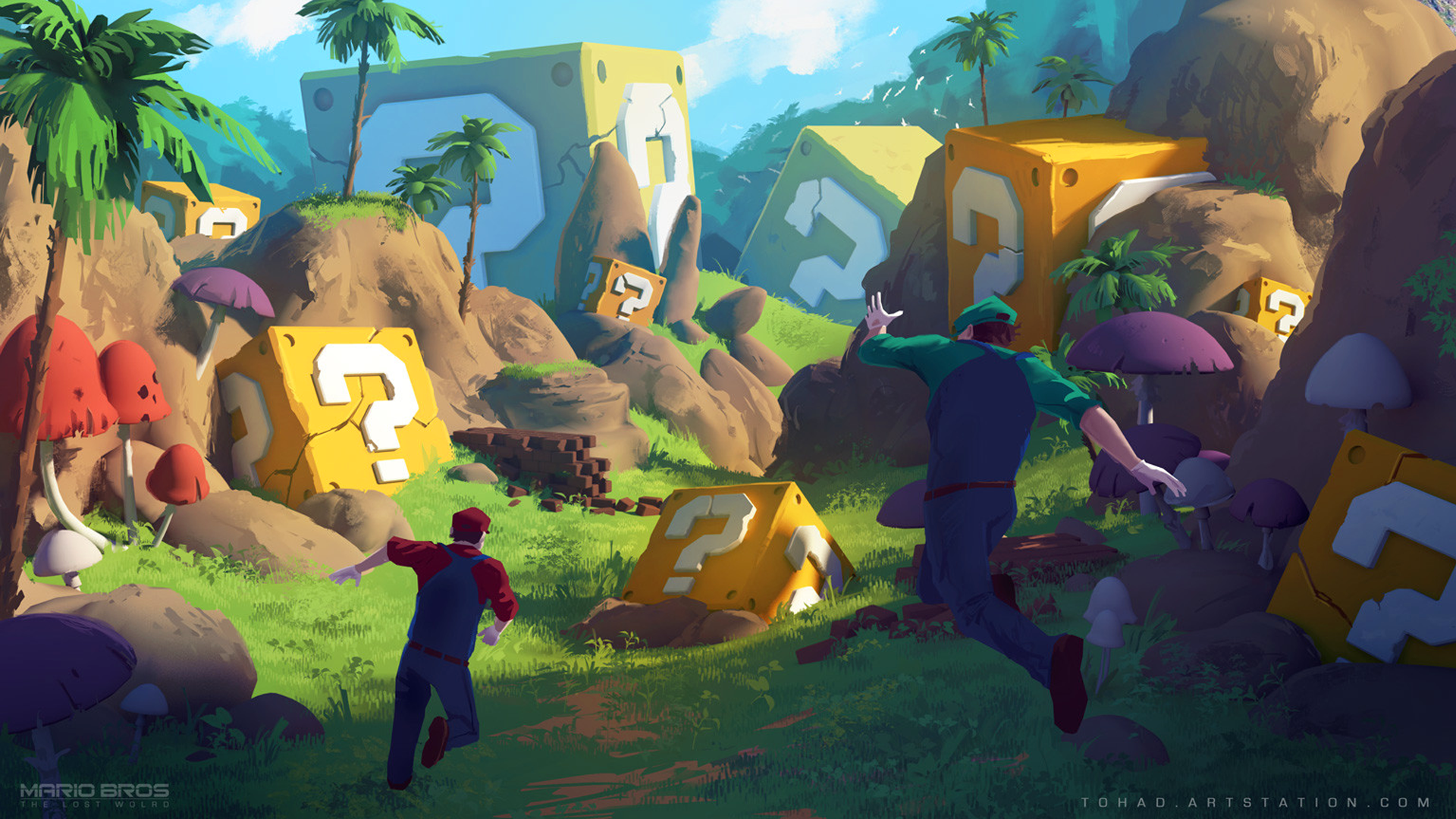 Download Mario Luigi Video Game Super Mario Bros. HD Wallpaper by Sylvain Sarrailh