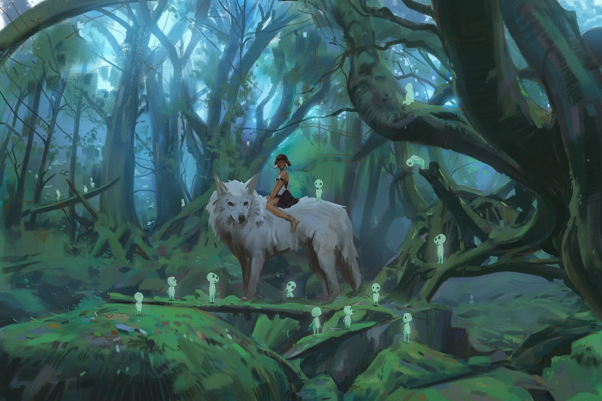 Anime Princess Mononoke HD Wallpaper By Atey Majeed Ghailan