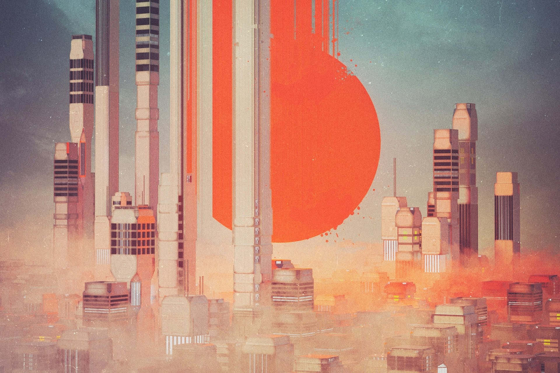 Download Building Skyscraper Sun Sci Fi City Sci Fi City HD Wallpaper by Mike Winkelmann