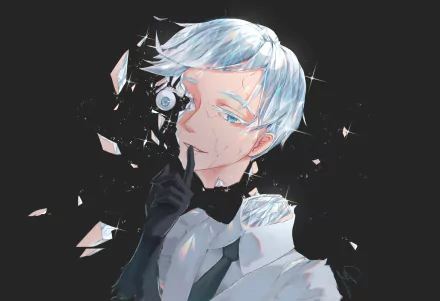 Antarcticite (Land of the Lustrous) short hair grey hair blue eyes Anime Land of the Lustrous HD Desktop Wallpaper | Background Image