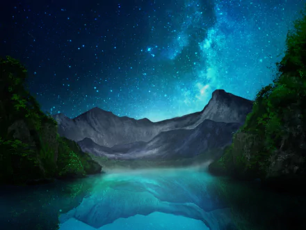 starry sky artistic nature HD Desktop Wallpaper | Background Image