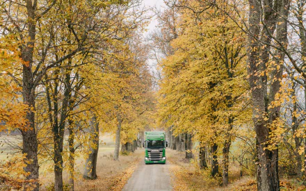 fall Scania R 450 vehicle Scania HD Desktop Wallpaper | Background Image
