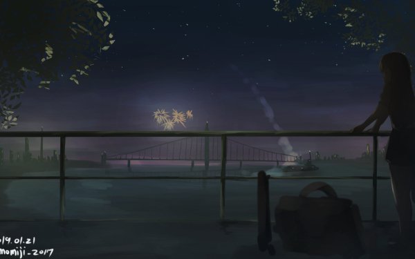 Anime Original Night HD Wallpaper | Background Image