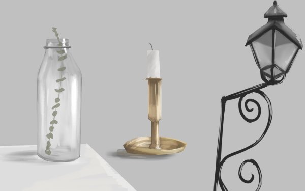 Anime Original Bottle Candle Lantern HD Wallpaper | Background Image