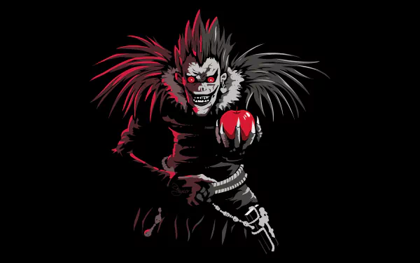 Ryuk from Death Note anime series in high-definition desktop wallpaper background.