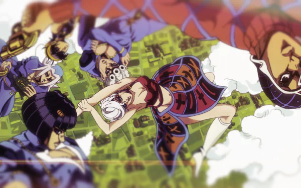 Leone Abbacchio Narancia Ghirga Giorno Giovanna Trish Una Guido Mista Bruno Bucciarati Anime Jojo's Bizarre Adventure HD Desktop Wallpaper | Background Image