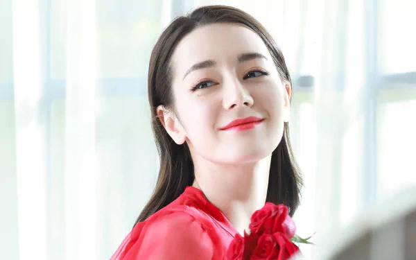 lipstick black hair Chinese actress Celebrity Dilraba Dilmurat HD Desktop Wallpaper | Background Image