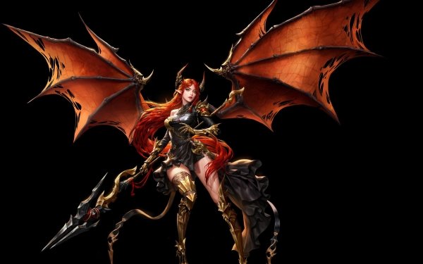 Video Game League Of Angels Demon Wings HD Wallpaper | Background Image