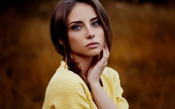 Women Model Blue Eyes Brunette HD Wallpaper | Background Image