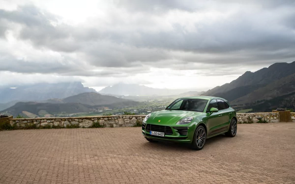 SUV green car car Porsche Porsche Macan vehicle Porsche Macan Turbo HD Desktop Wallpaper | Background Image