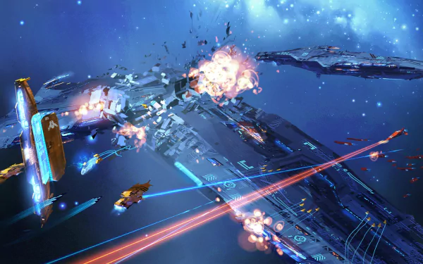 spaceship battle space video game Homeworld 3 HD Desktop Wallpaper | Background Image