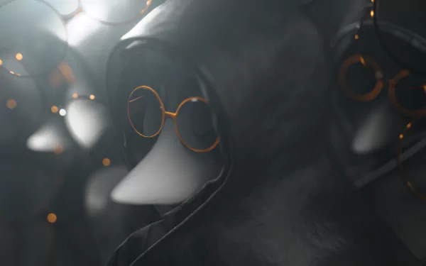 Blender 3D doctor black plague dark men HD Desktop Wallpaper | Background Image