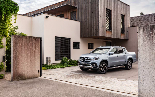 silver car car Mercedes-Benz X-Class Mercedes-Benz vehicle Mercedes-Benz X 350 HD Desktop Wallpaper | Background Image