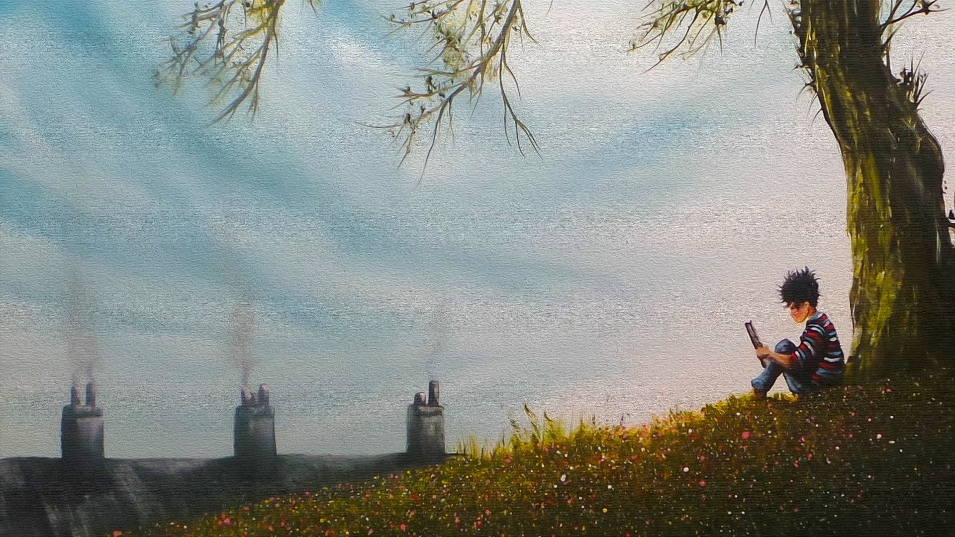 Time To Read - Oil on Canvas by Manufan63