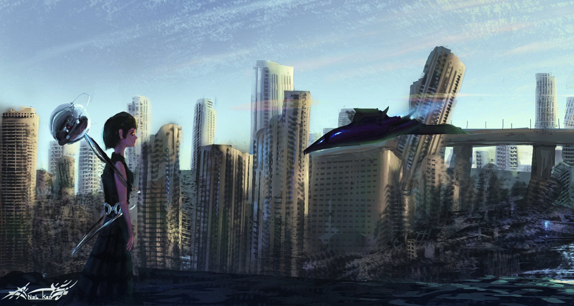 Download Post Apocalyptic Anime Original HD Wallpaper by ナコモ