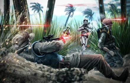 battle stormtrooper blaster Sci Fi Star Wars HD Desktop Wallpaper | Background Image