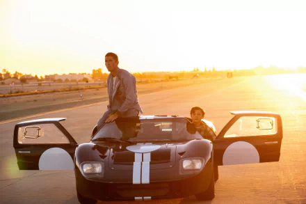 Christian Bale Le Mans 66 movie Ford v Ferrari HD Desktop Wallpaper | Background Image