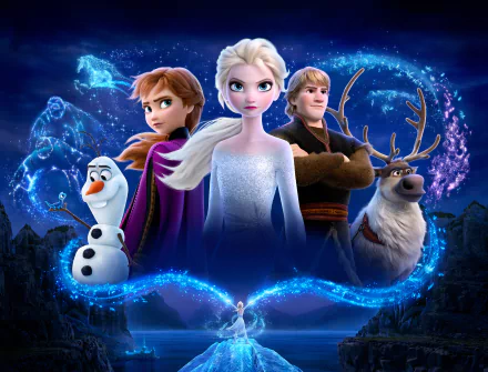 Kristoff (Frozen) Sven (Frozen) Olaf (Frozen) Elsa (Frozen) Anna (Frozen) movie Frozen 2 HD Desktop Wallpaper | Background Image