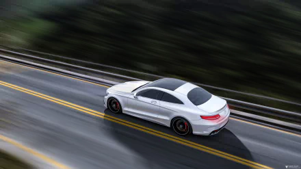 white car car Mercedes-Benz vehicle Mercedes-AMG C 63 S HD Desktop Wallpaper | Background Image