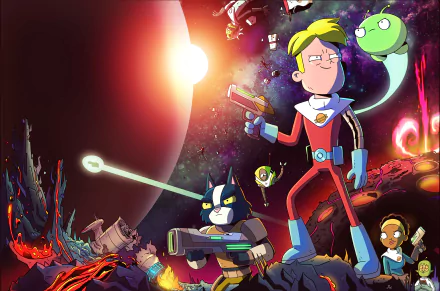 KVN (Final Space) Tribore (Final Space) Avocato (Final Space) Quinn Airgon Mooncake (Final Space) Gary Goodspeed TV Show Final Space HD Desktop Wallpaper | Background Image