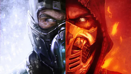 Scorpion (Mortal Kombat) Sub-Zero (Mortal Kombat) Mortal Kombat video game Mortal Kombat 11 HD Desktop Wallpaper | Background Image