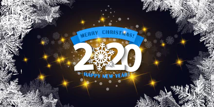 Merry Christmas Happy New Year New Year snowflake holiday New Year 2020 HD Desktop Wallpaper | Background Image
