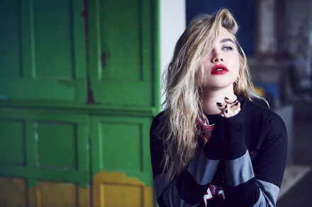 lipstick blonde actress English Celebrity Florence Pugh HD Desktop Wallpaper | Background Image