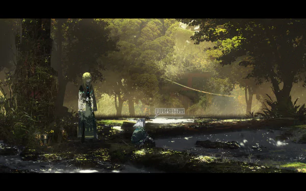 nature forest Anime Original anime forest HD Desktop Wallpaper | Background Image