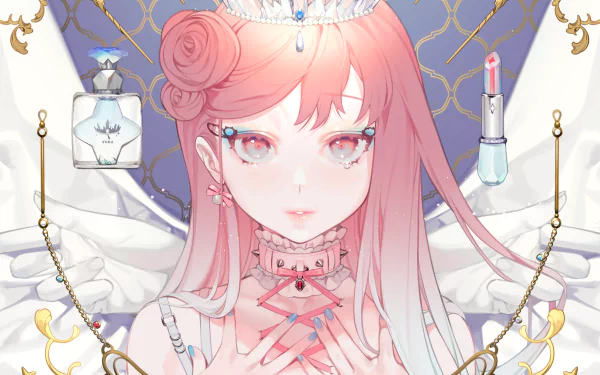 pink eyes pink hair Anime Original HD Desktop Wallpaper | Background Image