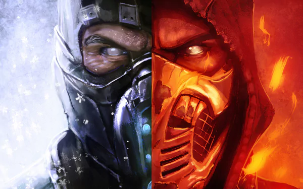 Scorpion (Mortal Kombat) Sub-Zero (Mortal Kombat) Mortal Kombat video game Mortal Kombat 11 HD Desktop Wallpaper | Background Image