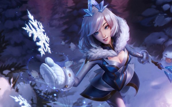 Video Game League Of Legends Lux Poro Snowflake Snow HD Wallpaper | Background Image