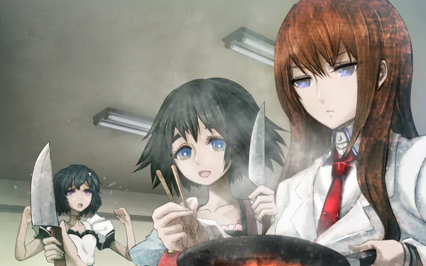 Ruka Urushibara Kurisu Makise Mayuri Shiina Anime Steins;Gate HD Desktop Wallpaper | Background Image