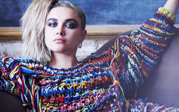 ponytail blonde English actress Celebrity Florence Pugh HD Desktop Wallpaper | Background Image