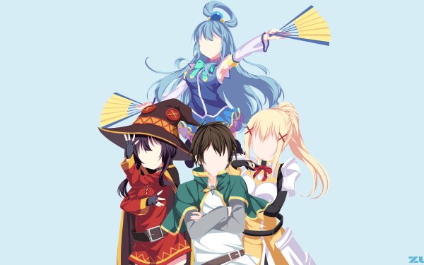 Anime KonoSuba - God’s blessing on this wonderful world!! Aqua Darkness Kazuma Satou Megumin HD Wallpaper | Background Image
