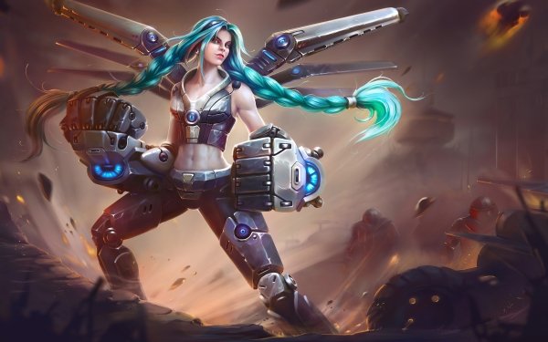 Sci Fi Women Warrior Woman Warrior Long Hair Aqua Hair Braid HD Wallpaper | Background Image