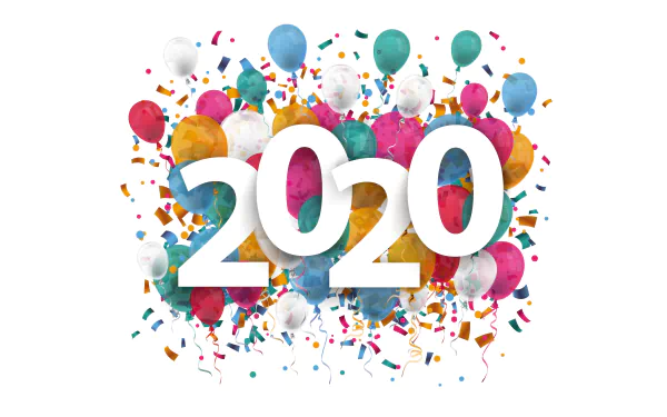 balloon New Year holiday New Year 2020 HD Desktop Wallpaper | Background Image