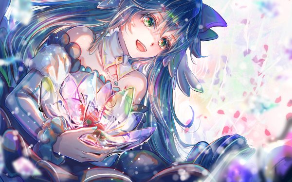 Anime Vocaloid Hatsune Miku Flower HD Wallpaper | Background Image