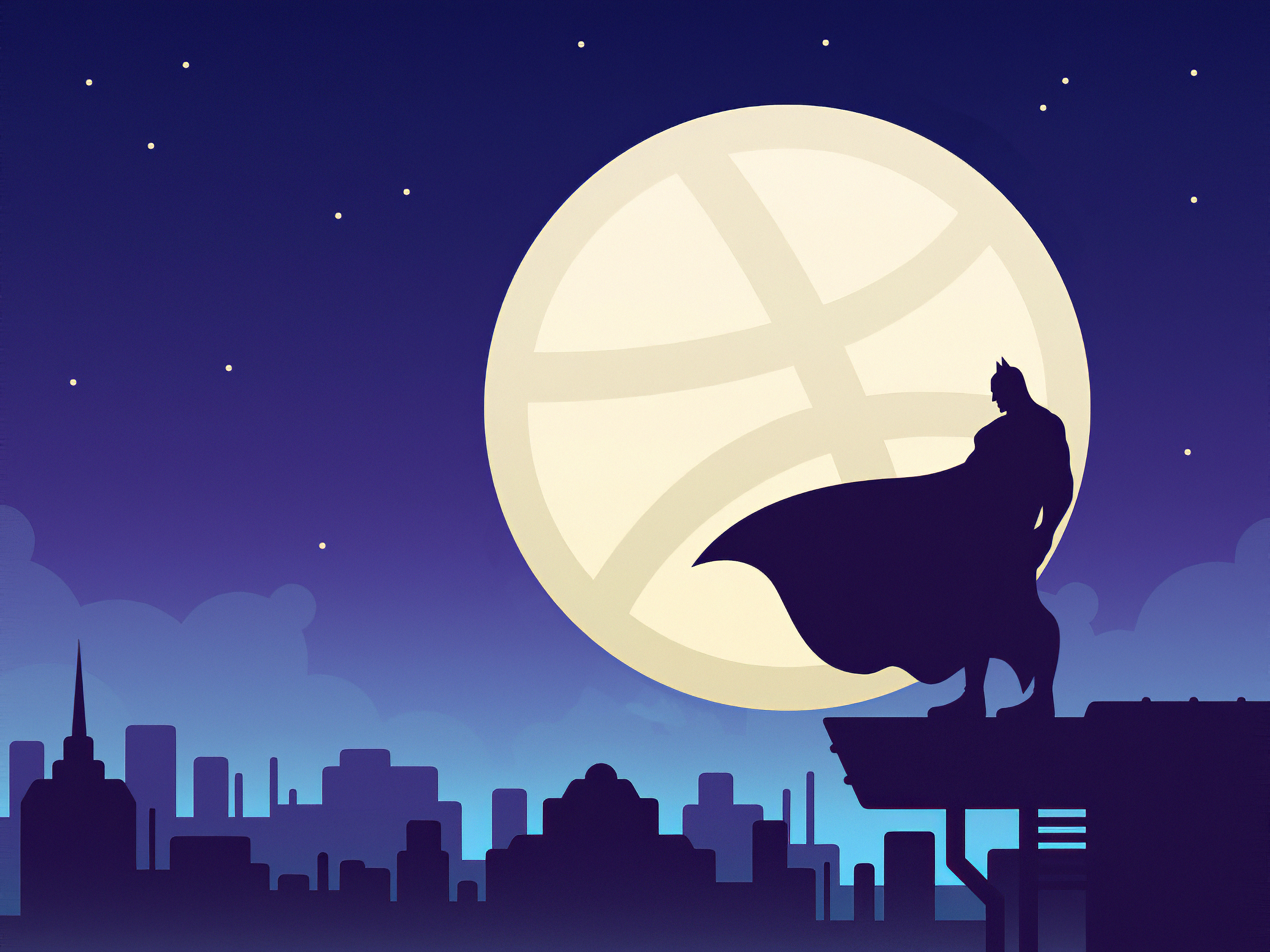 Batman with Bats & Moon Comics Wallpapers - Batman Wallpapers