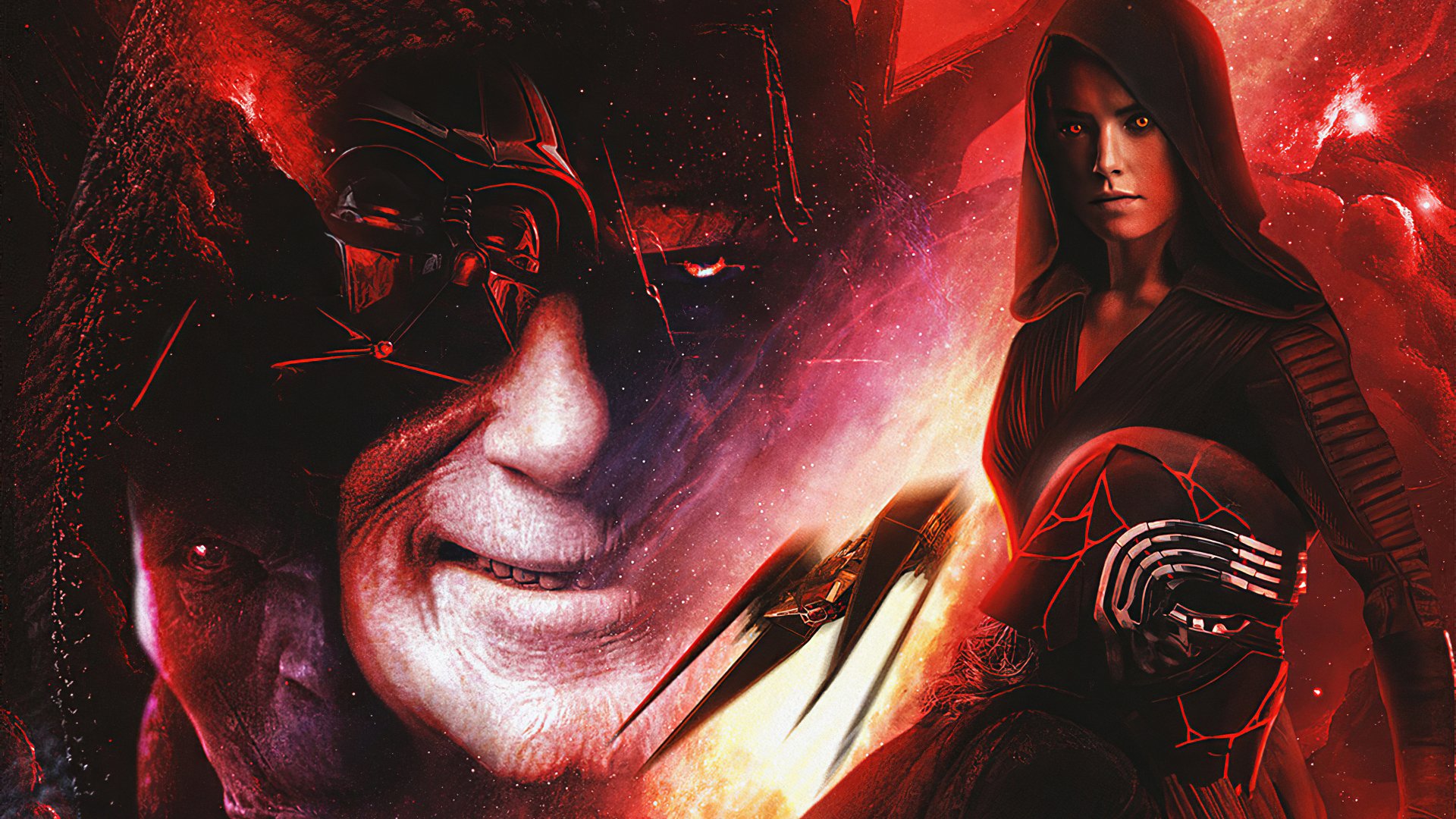 Download Kylo Ren Sith (Star Wars) Emperor Palpatine Star Wars Rey (Star Wars) Movie Star Wars: The Rise Of Skywalker 4k Ultra HD Wallpaper by Yadvender Singh Rana