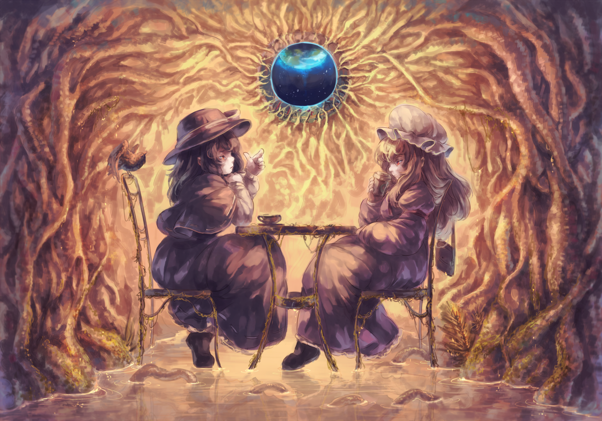 Download Maribel Hearn Renko Usami Anime Touhou HD Wallpaper by ことイナリ