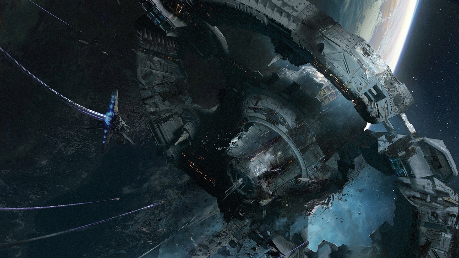 Download Spaceship Space Sci Fi Space Station HD Wallpaper by Blake Rottinger