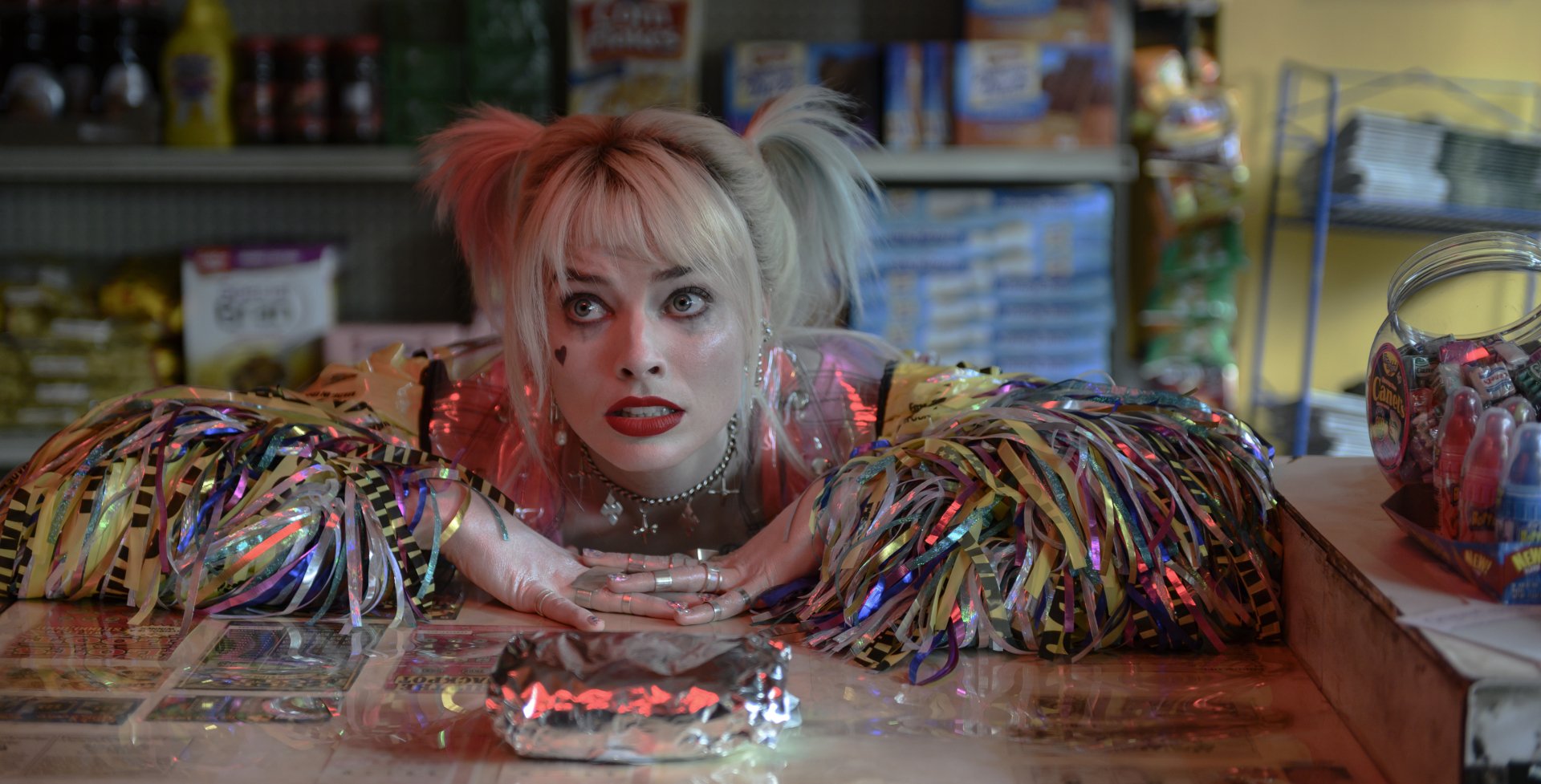 Harleen Quinzel as Harley Quinn, played by Margot Robbie, in a vibrant scene from the 4K Ultra HD movie Birds of Prey (and the Fantabulous Emancipation of One Harley Quinn).