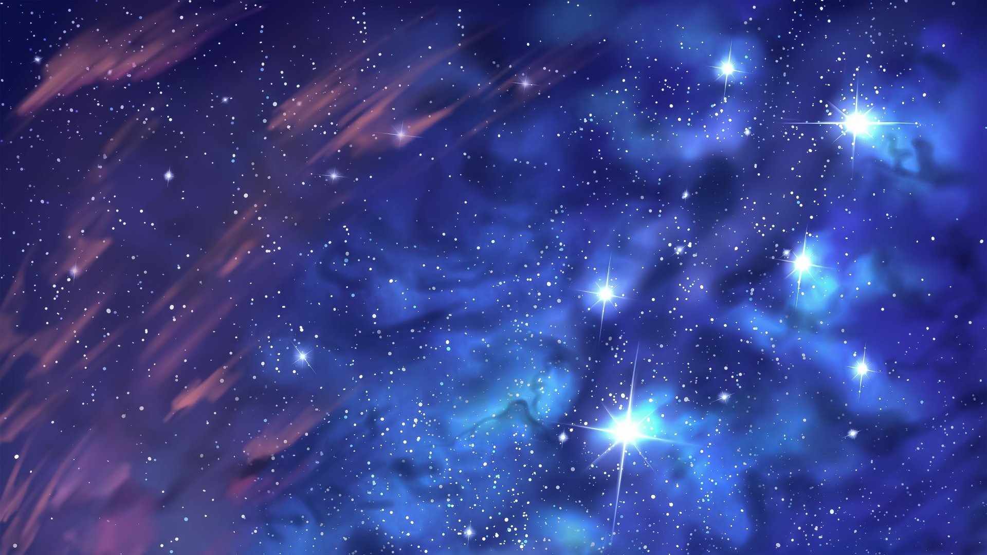 A mesmerizing Anime-inspired starry sky desktop wallpaper in high definition.