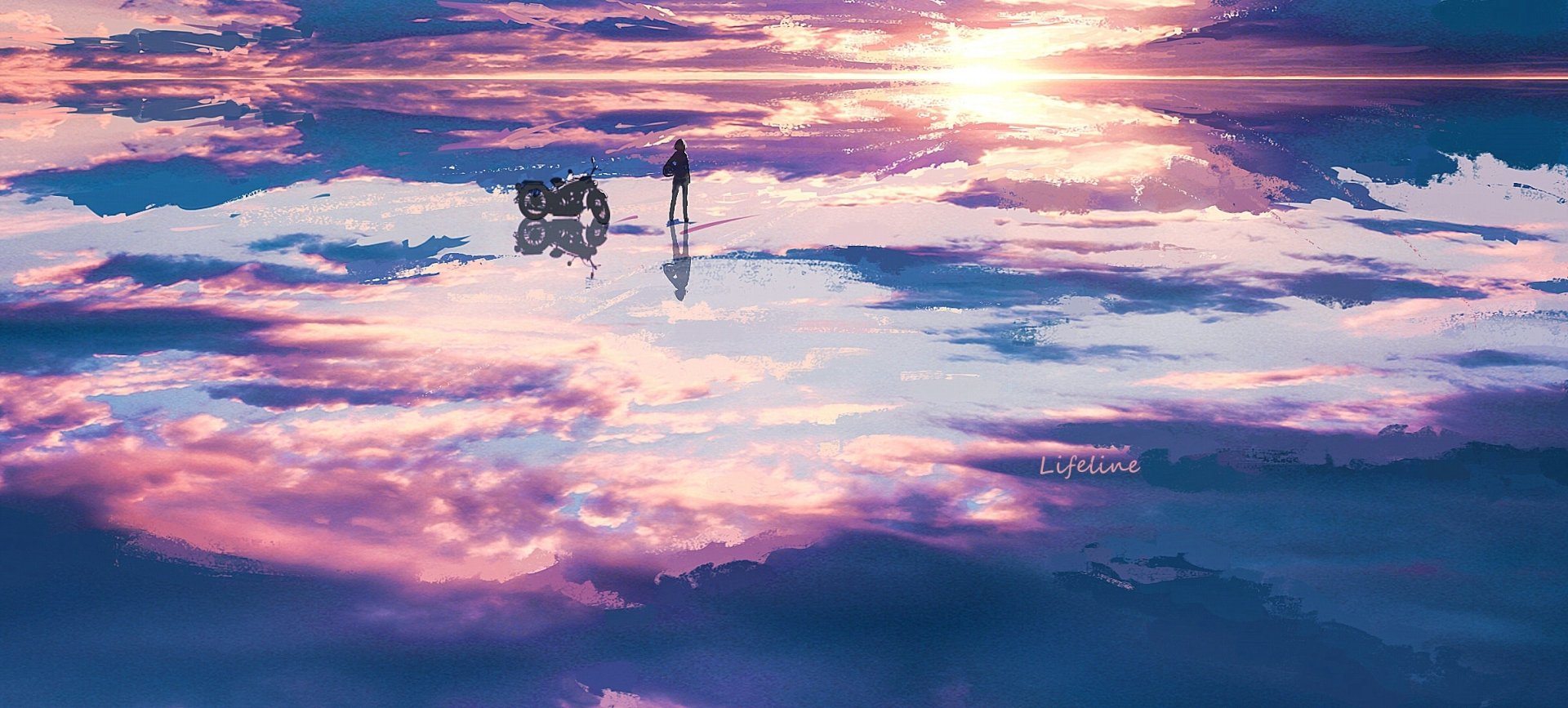 Anime Sunset HD Wallpaper by Lifeline